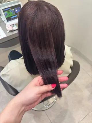 ミディアム カラー ワンカラー/モデル /Rin/西葛西のヘアスタイル