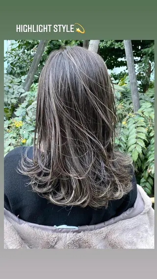 ミディアム カラー ハイトーン特化サロン 🍑momo🍑のヘアスタイル