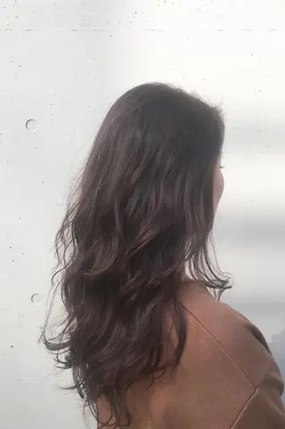 セミロング カラー パーマ ヘアアレンジ チビ編み込みエクステ シールEXどぅ〜すのヘアスタイル