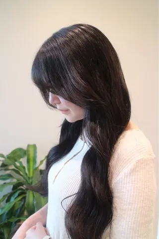 ロング カラー カーリーパーマ/ 透明ｶﾗｰ/MIKUのヘアスタイル