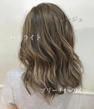 セミロング カラー 🤎ベージュカラー 🐶メンズパーマのヘアスタイル