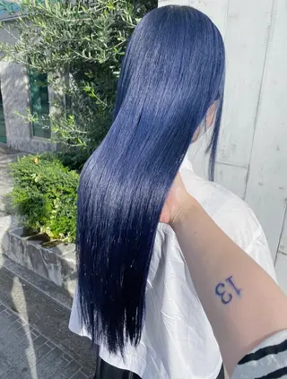 ロング カラー ヘアアレンジ 韓国レイヤーカット/ 儚げカラーチナツのヘアスタイル