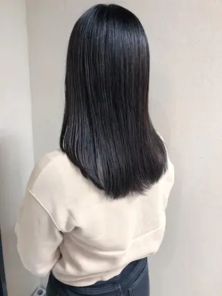 セミロング カラー ケアブリーチ /髪質 改善/古橋圭史郎のヘアスタイル