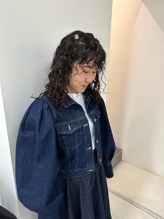 ミディアム カラー パーマ キッズ オトナヘア🌸 harukaのヘアスタイル