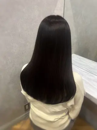 セミロング 韓国🎀レイヤー/艶 髪/縮毛矯正/ユリナのヘアスタイル