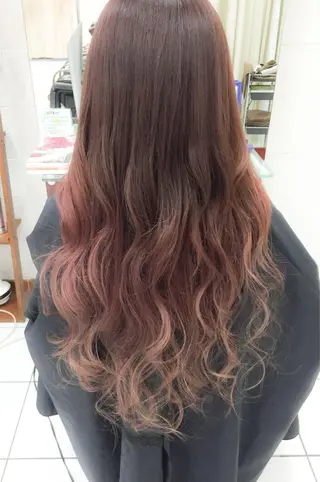 ロング カラー ヘアアレンジ モテ髪透明感❤️ デイズヘアカラーのヘアスタイル