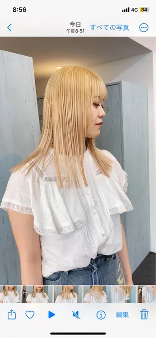 ミディアム カラー ✨原宿ハイトーン ブリーチ職人菊池のヘアスタイル