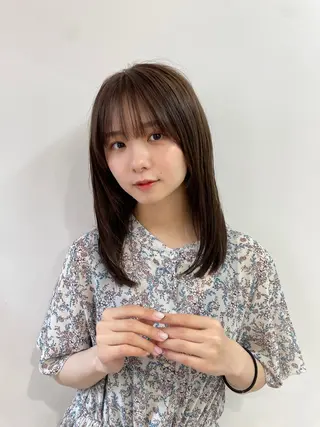 ミディアム カラー ❤️ショートカット ・顔周りカット❤️のヘアスタイル