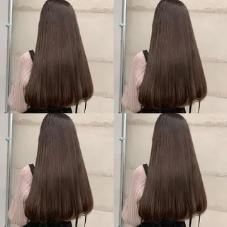 セミロング カラー 透明感/オリーブ/ グレージュ/YUKAのヘアスタイル