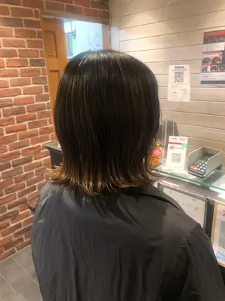 ミディアム カラー さかい なつみのヘアスタイル