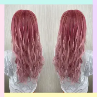 カラー れん/ハイトーン /エクステ/韓国風のヘアスタイル