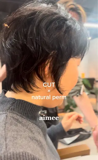 ショート パーマ 小山洋次/阪急茨木/ 透明感カラーショートのヘアスタイル