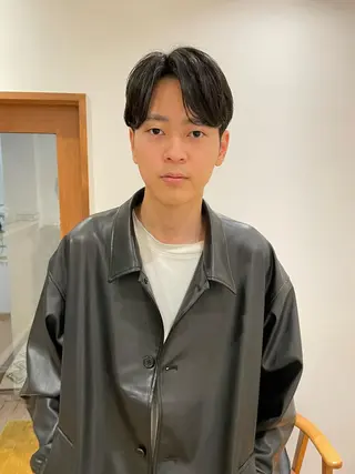 ショート メンズ 小顔レイヤー×コンパ クトボブ/林隆平のヘアスタイル