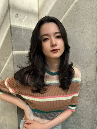 ロング カラー レイヤー/柔色 カラー/SAkiのヘアスタイル