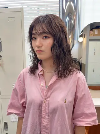 ミディアム パーマ Peyp所属・早瀬 裕之のヘアスタイル