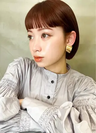 ショート レイヤー縮毛矯正 ささきすずね💗のヘアスタイル