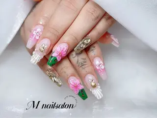 ネイル M🌷nail 長さだし専門店のネイルデザイン