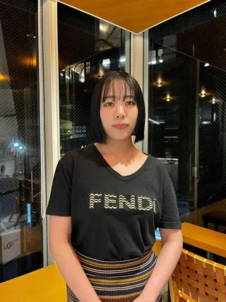 ミディアム ボブ&透明感カラー ♡TOMOEのヘアスタイル