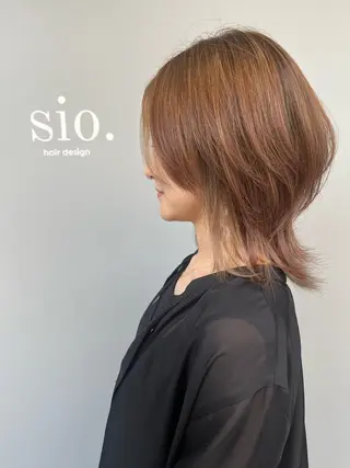 ミディアム 西新/siohair 似合わせ/石尾刻矢のヘアスタイル