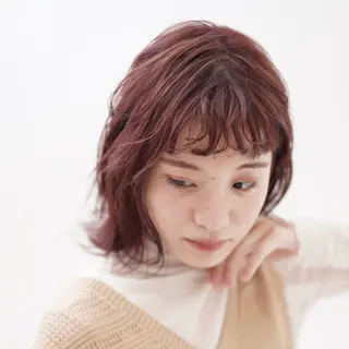 ミディアム カラー 透明感カラー🌿 ｛door｝髙橋輝のヘアスタイル