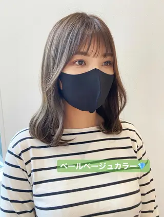 ミディアム カラー I know所属・木下 奈々のヘアスタイル