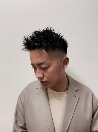 ショート パーマ メンズ HIROGINZA ヒロ銀座 青山所属・マツオ リュウホウ🐉のヘアスタイル