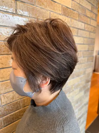 ショート カラー パーマ ヘアアレンジ 池田 雅史のヘアスタイル