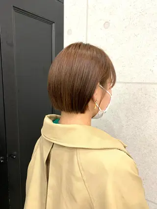 ショート レイヤー ハイトーン 暖色⭐︎KANAKOのヘアスタイル