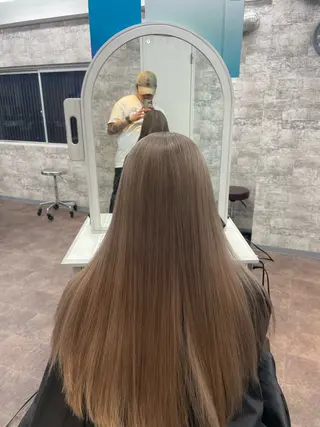 ロング フェードパーマ 新倉幸之助のヘアスタイル