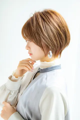 ショート カラー 縮毛/ショート/ ボブ/レイヤー/小原のヘアスタイル