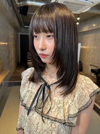 ミディアム カラー 斎藤祐樹 /レイヤー/パーマのヘアスタイル