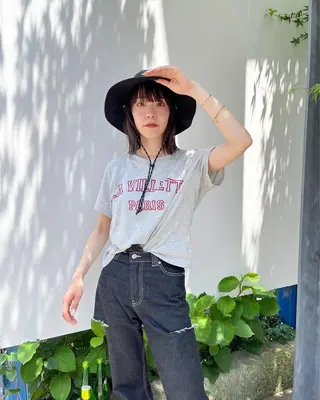 ミディアム カラー オリーブ/縮毛♡ Natsuno🩰のヘアスタイル