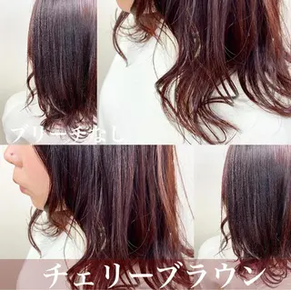 セミロング カラー I'S.横浜所属・赤み消しカラー 🍀JUNKIのヘアスタイル