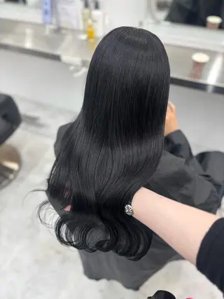 ロング カラー 韓国風暗髪ヘア🤍 🫧MIREIのヘアスタイル