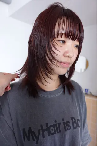 ミディアム カラー sakura🌸 レイヤー/韓国ヘアのヘアスタイル