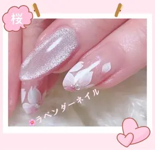 ネイル ラベンダー💖日暮里 ルル💖ネイルのネイルデザイン