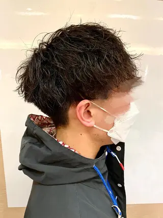 ショート パーマ メンズ 田中 美穂のヘアスタイル