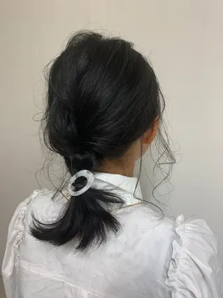 セミロング カラー パーマ ヘアアレンジ メンズ entality lit所属・暖色ボブ 🍊rikakoのヘアスタイル