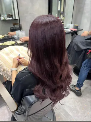 セミロング 濱川響太レディース カットモデルのヘアスタイル