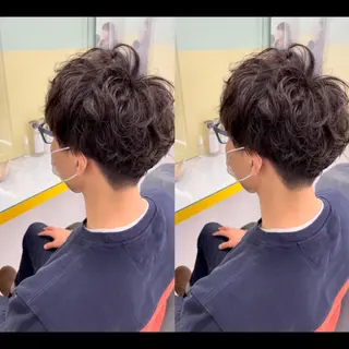ミディアム パーマ 横浜メンズパーマ🔥 大野賢人のヘアスタイル