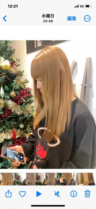 ロング カラー EARTH/A与次郎店所属・EARTH✂️ 榎谷吏織のヘアスタイル