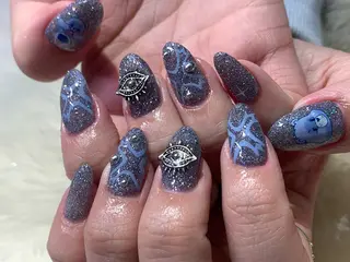 ネイル NES NAIL所属・さゆり￤推しキャラ ￤ロングネイル🩷のネイルデザイン