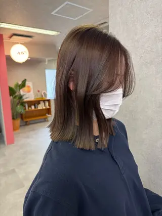 ミディアム カラー パーマ ヘアアレンジ Hz【ヘルツ】 masakiのヘアスタイル