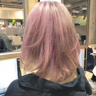 ミディアム カラー パーマ ヘアアレンジ メンズ キッズ ネイル マツエク・マツパ サロンドミルク 原宿のヘアスタイル