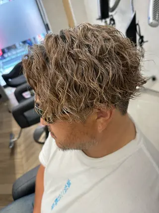 ショート パーマ メンズ 💈メンズ特化 美容師サキ💈のヘアスタイル
