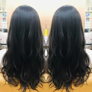 ロング パーマ 地毛風ストレート ⚡️下ノ村柊斗⚡️のヘアスタイル