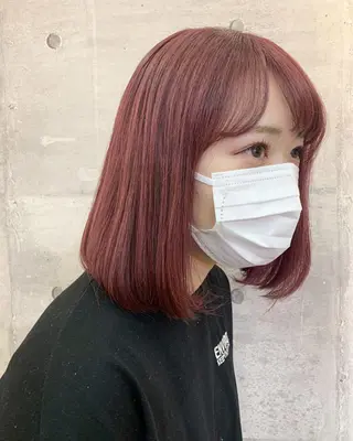 ミディアム カラー 韓国ヘア /男女❄️ 細江 美紅のヘアスタイル