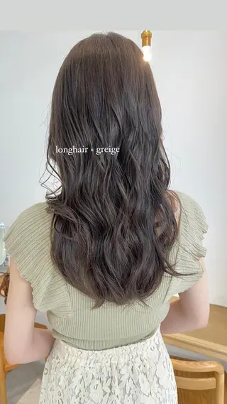 ロング カラー 安永 涼のヘアスタイル