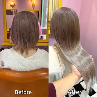 ロング シール+ちび編み込み エクステ梅田🐨のヘアスタイル