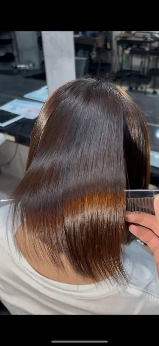 セミロング 溝渕朋也 /髪質改善ストレートのヘアスタイル